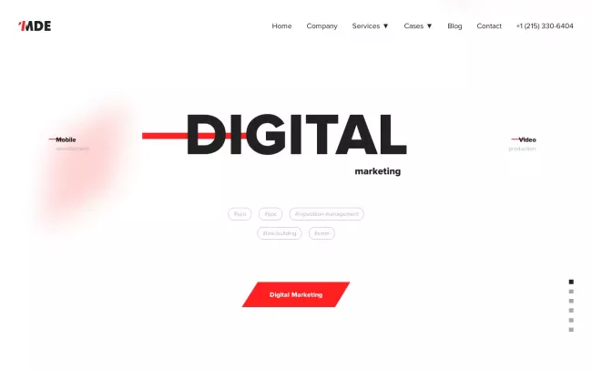 Screenshot of the 1MDE Website