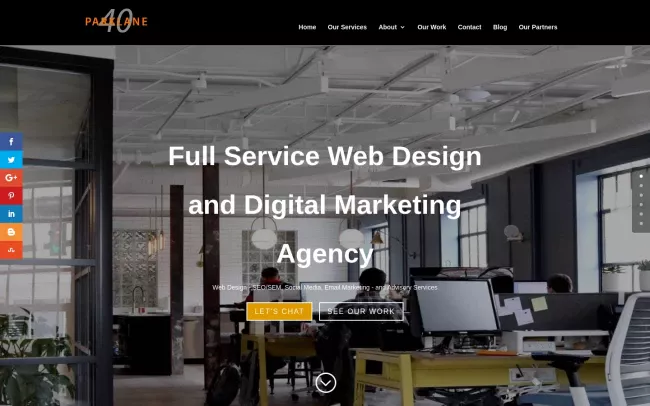 Screenshot of the 40ParkLane, LLC Website