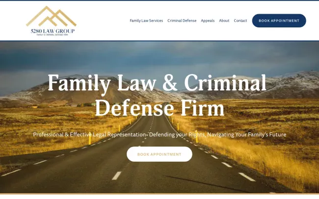 Screenshot of the 5280 Law Group Website