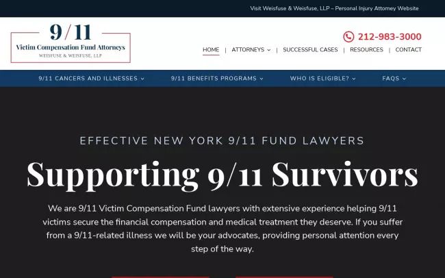 9/11 Fund Lawyers At Weisfuse & Weisfuse, LLP