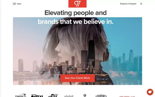 Screenshot of the 97th Floor Website