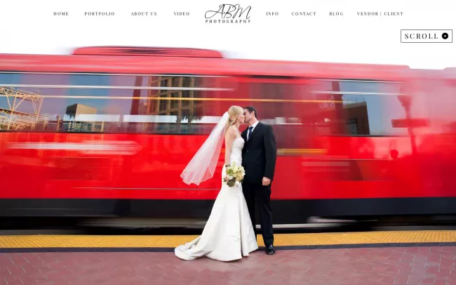 Screenshot of the ABM Wedding Photography Website