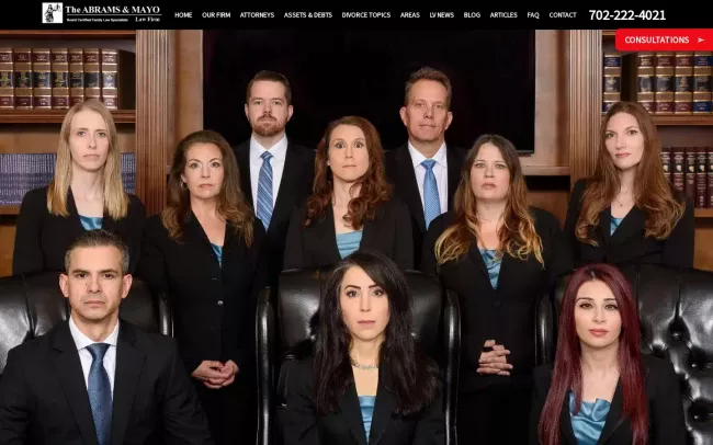 Screenshot of the The Abrams Law Firm LLC Website