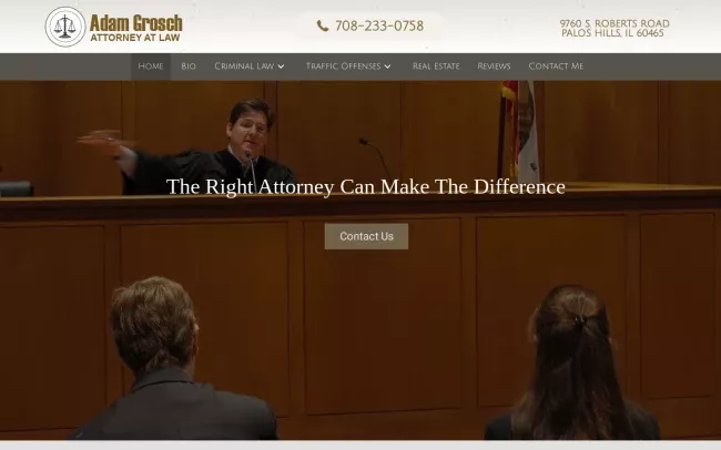 Screenshot of the Ktenas DUI Lawyers Website