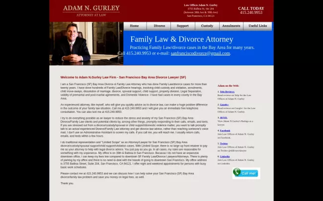 Screenshot of the Karl Siganporia - Certified Family Law Specialist Website