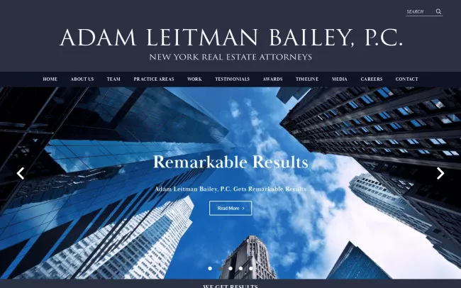 Screenshot of the Adam Leitman Bailey, P.C. Website