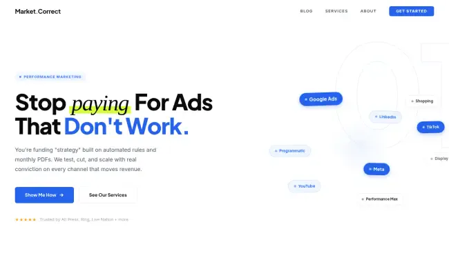 Screenshot of the Most Agencies Are Ripping You Off Website