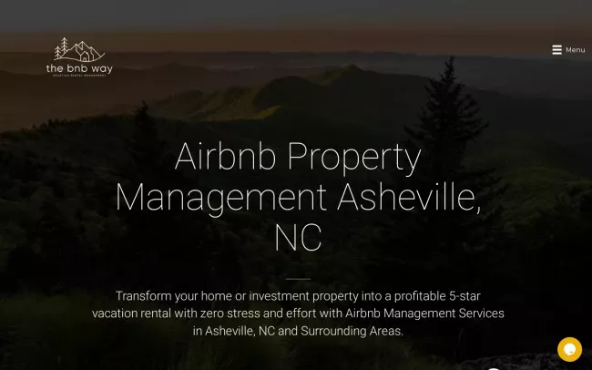 Screenshot of the the bnb way, LLC Website