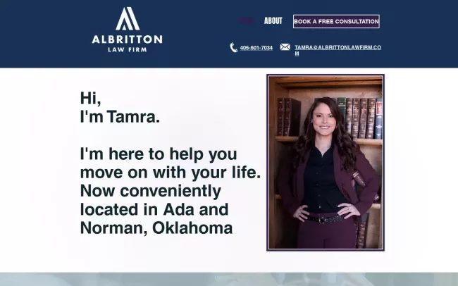 Screenshot of the Albritton Law Firm Website