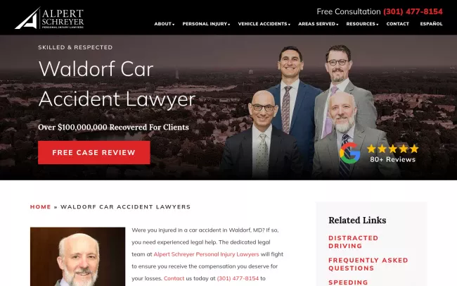 Screenshot of the Alpert Schreyer, LLC Website