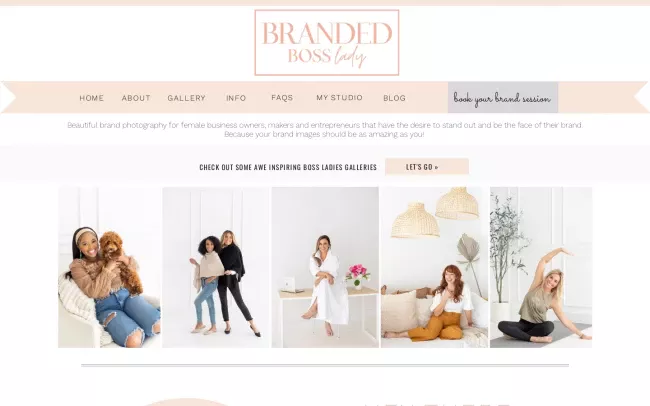 Screenshot of the Amalie Orange Photography Website