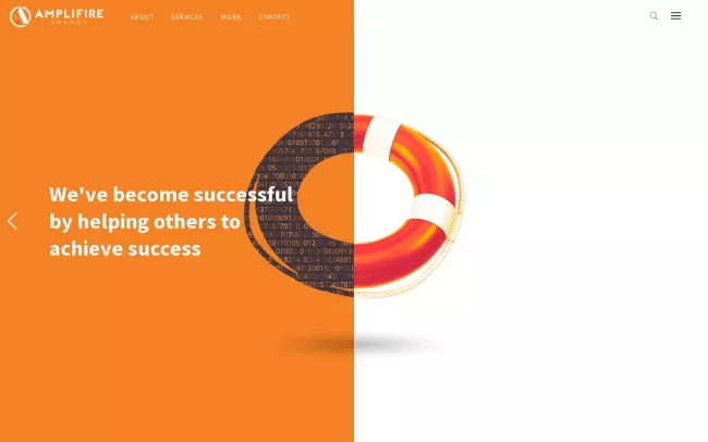 Screenshot of the Amplifire Agency Website
