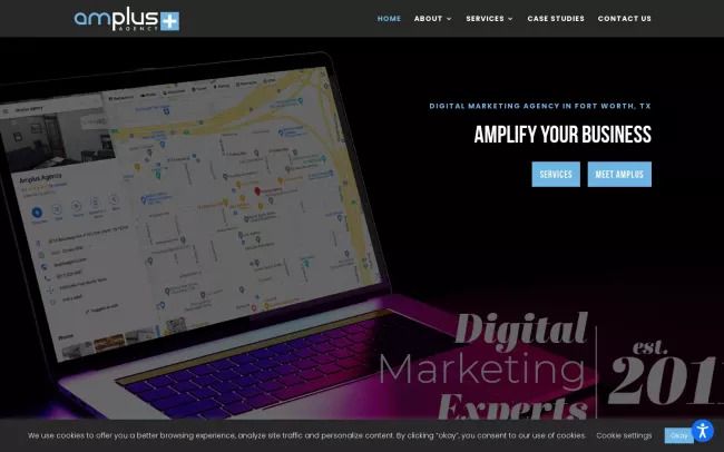 Screenshot of the Amplus Agency Website