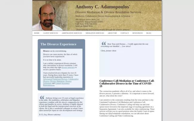 Anthony C. Adamopoulos' Divorce Mediation & Divorce Resolution Services