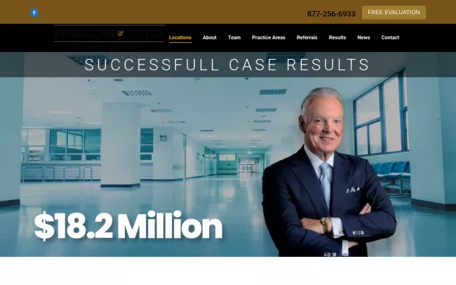 Screenshot of the Anzalone & Doyle Trial Lawyers Website