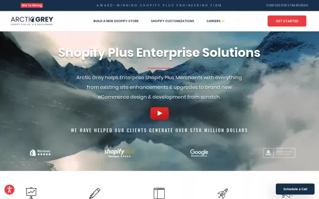 Screenshot of the Arctic Grey, Ltd. Website