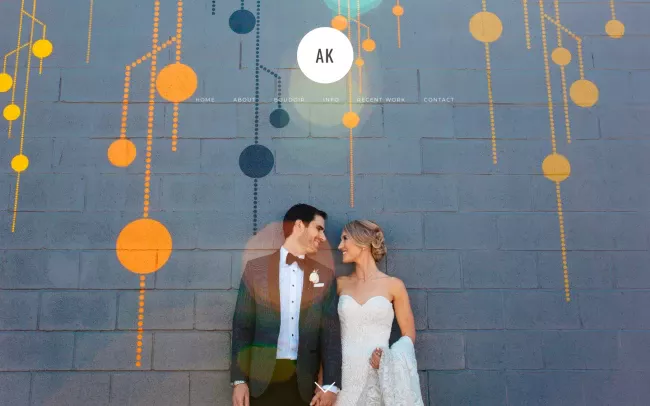 Screenshot of the Ashley Kidder Photography Website