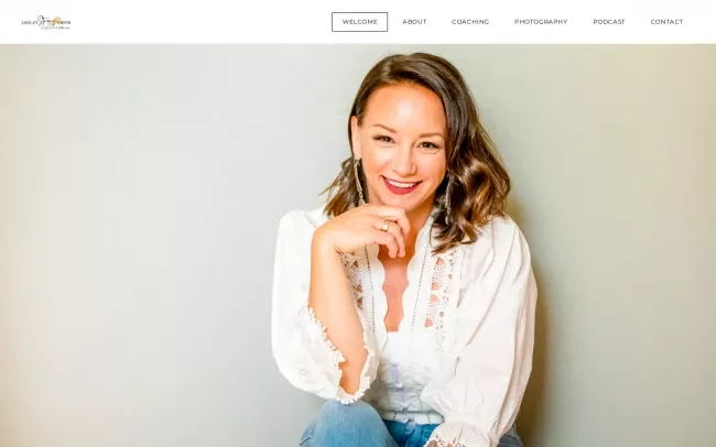 Screenshot of the Ashley Strong Smith Photography Website