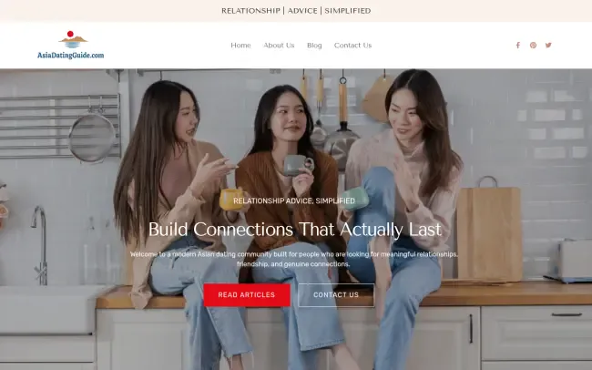 Screenshot of the Asia Dating Guide Website