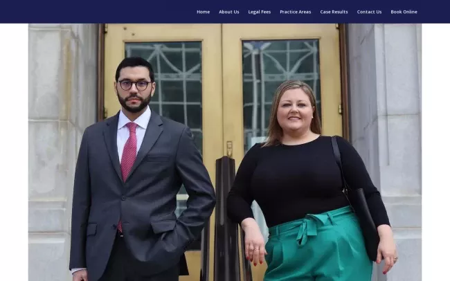 Screenshot of the Atlanta Criminal Defense Team | Sabbak & Izmaylova, P.C. Website