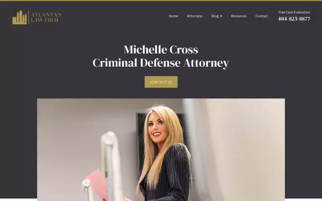 Screenshot of the Atlanta's Law Firm, LLC Website