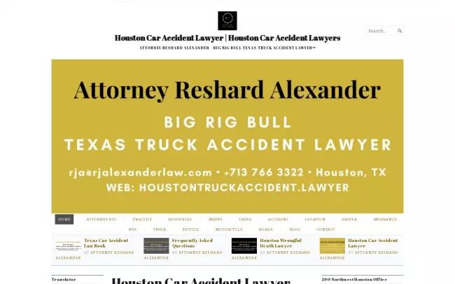 Attorney Reshard Alexander - Big Rig Bull Texas Truck Accident Lawyer