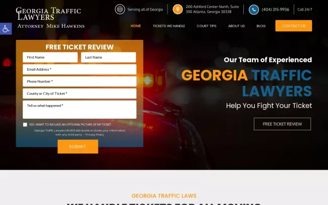 Screenshot of the Attorney Scott Fortas Website