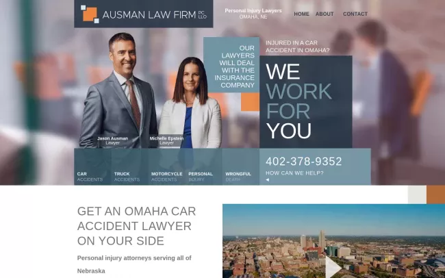 Screenshot of the Ausman Law Firm P.C., L.L.O. Website