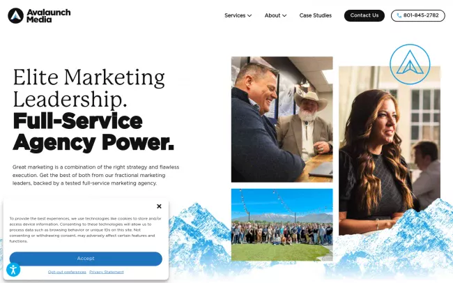 Screenshot of the Avalaunch Media Website
