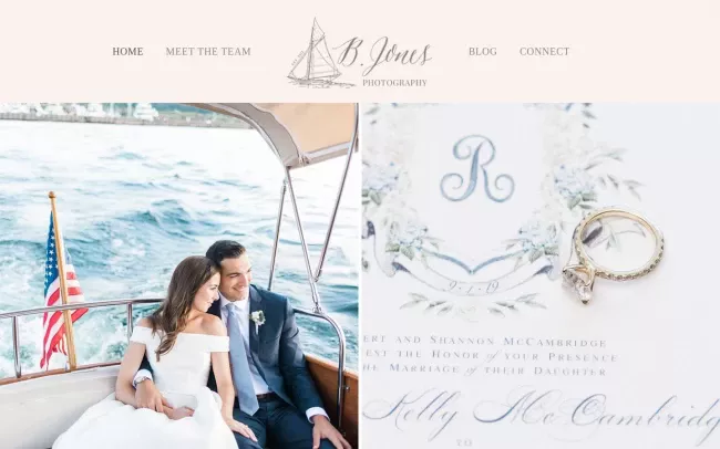 Screenshot of the B. Jones Photography Website
