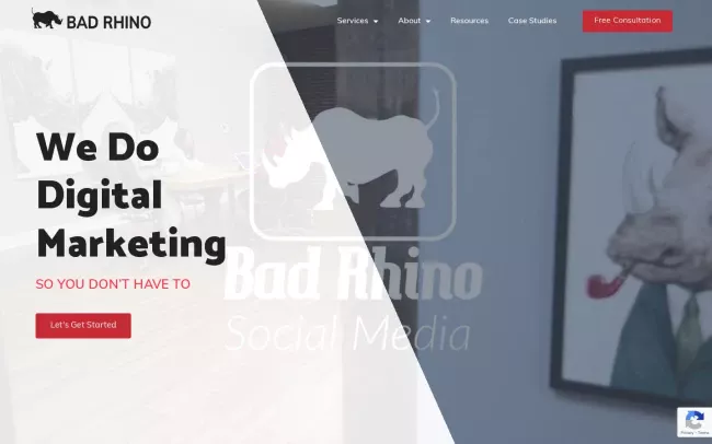 Screenshot of the Bad Rhino Inc. | Digital Marketing Agency Website