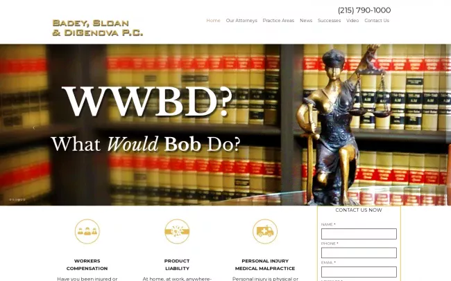 Screenshot of the Badey Sloan & Digenova Website