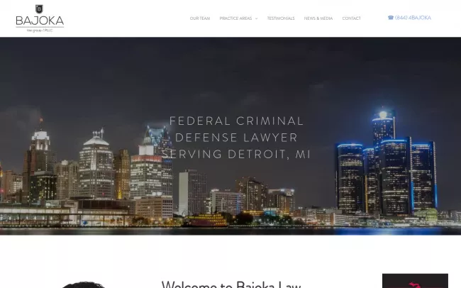 Screenshot of the Bajoka Law Group PLLC Website