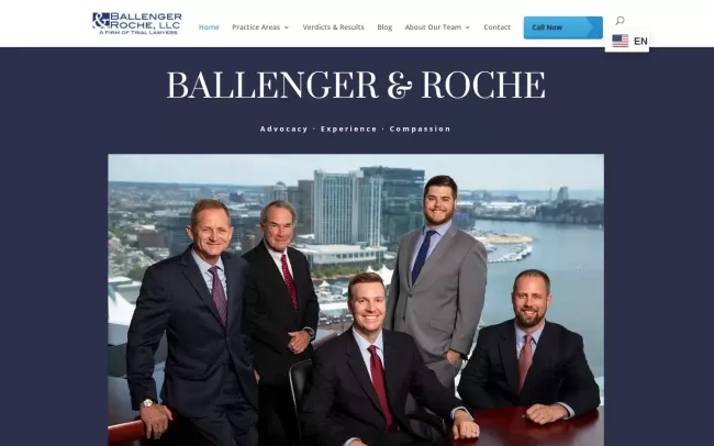 Screenshot of the Ballenger & Roche, LLC Website