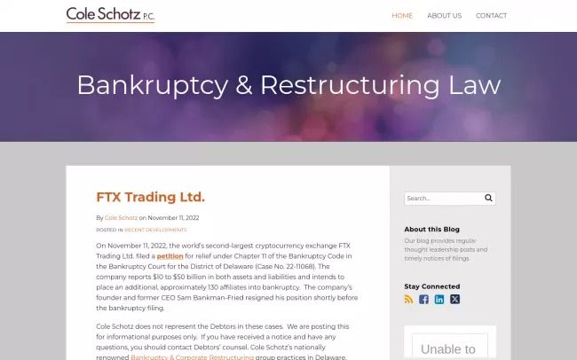 Bankruptcy & Restructuring Law