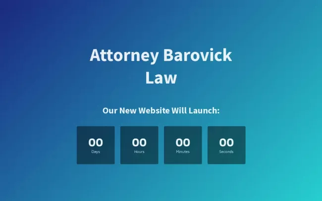 Screenshot of the Barovick Law Website