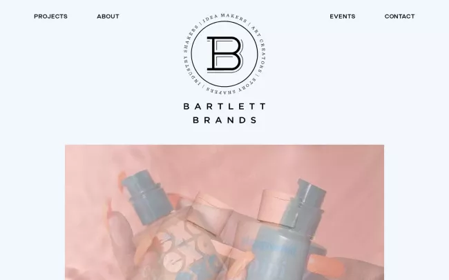 Screenshot of the Bartlett Brands Website