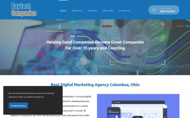 Screenshot of the Baytech Companies, LLC Website