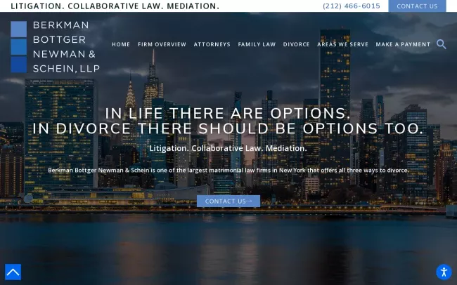 Screenshot of the Berkman Bottger Newman & Schein Website