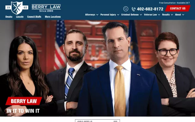 Screenshot of the Berry Law Website