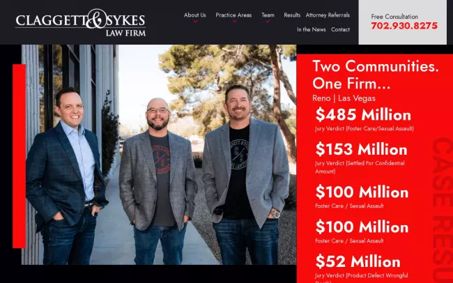 Screenshot of the Bertoldo Carter Smith & Cullen Website