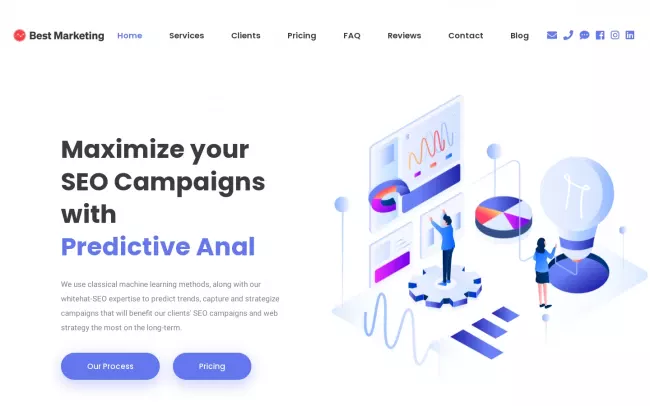 Screenshot of the Best Marketing Website