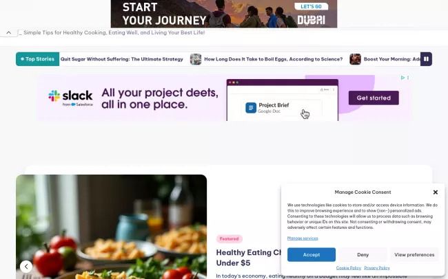 Screenshot of the Better Health Better Eating Blog