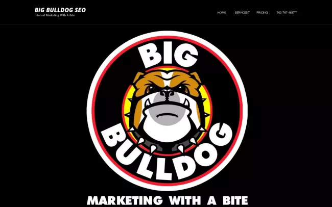 Screenshot of the Big Bulldog SEO Company Website