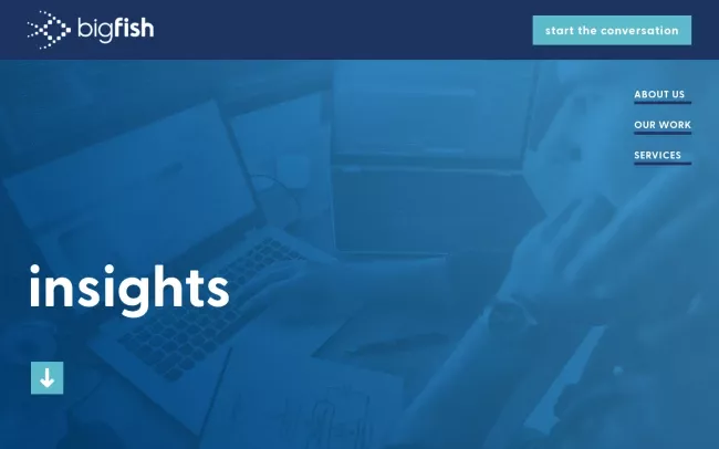 Screenshot of the The Big Fish App Development Blog