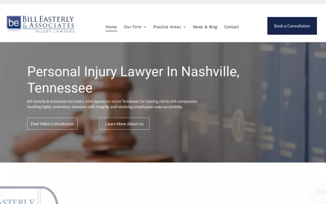 Screenshot of the Bill Easterly & Associates, P.C. Website