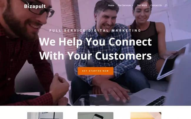 Screenshot of the Bizapult Website