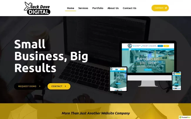 Screenshot of the Black Dove Digital Website