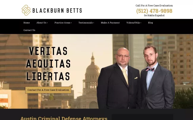 Screenshot of the Blackburn Betts PLLC Website