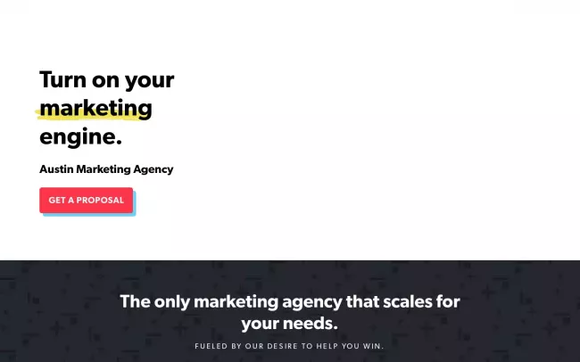 Screenshot of the Blackhawk Digital Marketing Website